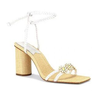 NEW Schutz Hina Sandals Womens 9.5 Daisy Retro Chic Fairy Flower Child